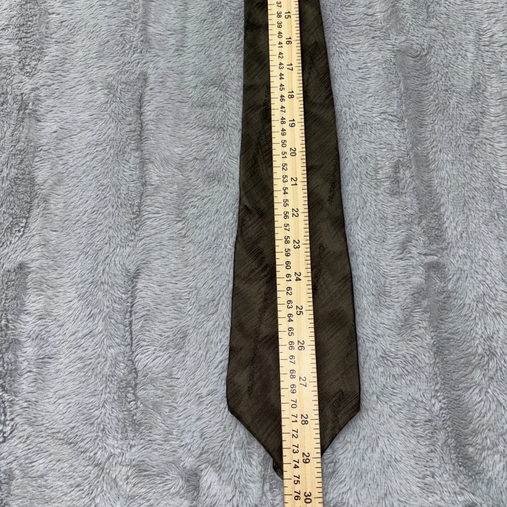 Vtg Arrow Men's Necktie Tie Silk Olive‎ Green Made in USA 60in